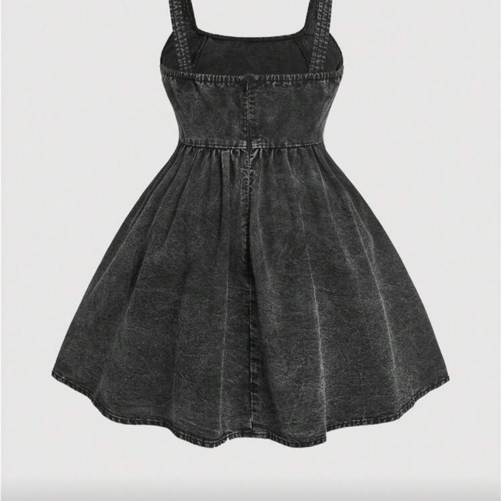 Stylish Black Denim Dress